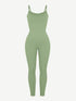 Well-in Vogue High Stretchy Seamless Sling Tummy Control Jumpsuit Removable cup pads